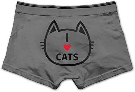 Tongbu Black Cat Head Face Men's Underwear Modern Soft Cotton Boxer Briefs 3XAsh