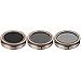 Neewer 3 Pieces Lens Filter Kit for DJI Phantom 4 Pro, Multi-coated, High Definition Glass and Aluminum Alloy Frame Includes: ND4/PL, ND8/PL and ND16/PL (Gold)