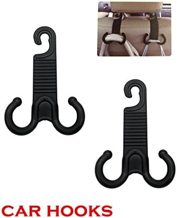2 Pack Car Back Seat Headrest Hanger Holder Hooks for Purse Grocery Bag Cloth Coat - Heavy Duty Purse Hooks - Practical Car Accessories for Women（Bearing：11LB）