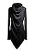 ByTheR Men's Social Best Large Cowl-Neck Unique Niche T-Shirts One Size Black
