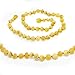 The Art of Cure Original Baltic Amber Necklace- Polished Handmade (Raw Butterscotch) for boy or girl - 12-12.5 Inches size