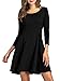 Oyanus Womens 3/4 Sleeve Loose Casual Junior Dresses Fit and Flare Midi Dress