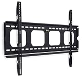 Mount-It! Fixed TV Wall Mount Bracket Slim Low-Profile for 50, 55, 60, 65, 70, 75, 80 Inch Flat Screen TVs, Heavy-Duty 220 lbs Capacity, Ultra-Slim Design Flush 1 inch Profile, VESA 800x400, 600x400