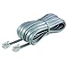 Softalk 46625 Phone Line Cord 25-Feet Silver Landline Telephone Accessory, 25 Foot primary
