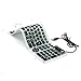 CHINFAI External Keyboard for Laptop Silicone Roll Up Folding Travel Portable Wired USB Keyboard for Tablet Computer PC (Black)