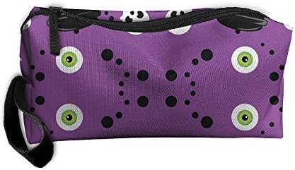 Spooky Eyeballs Jar Portable Durable Waterproof Travel&amp;Home Make-up Bag Toiletry Bag Cosmetic Bag Pencil Bag Medicine Bag