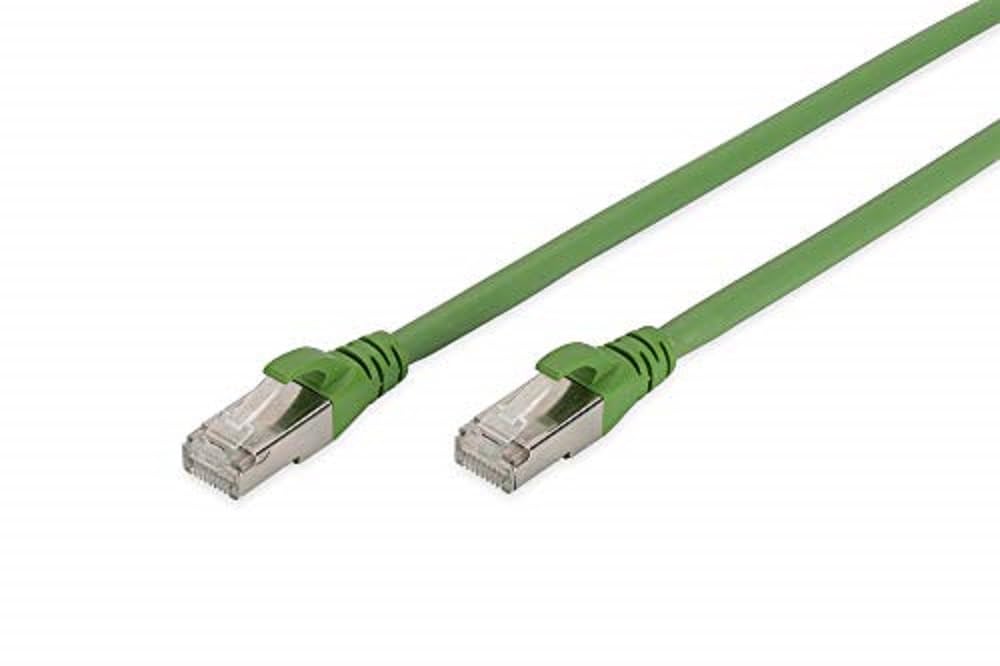 DIGITUS LAN Cable Cat 6A - 2m - PUR Network Cable - S/FTP Shielded - Oil & UV Resistant - 10 Gbps - Compatible with Cat6 - Green