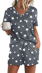 RUBZOOF Women's Short Sleeve Pajama Sets with
