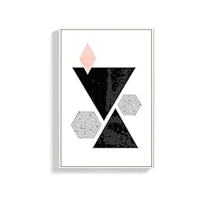 Framed Canvas Wall Art for Living Room, Bedroom Abstract Geometry Pattern Canvas Prints for Home Decoration Ready to Hanging - 16x24 inches