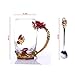 GXONE Mother's Day Gifts,Red Rose Tea Cup Coffee Mug, Ideal for Wife Wedding Anniversary Presents