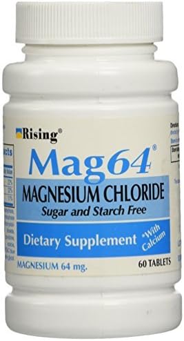 Rising Mag64 Magnesium Chloride with Calcium Tablets, 60 Count by Wonder Laboratories