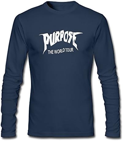 Men's Long Neck Sleeve Purpose Tour.png Cotton Shirt SizeKey1 Navy