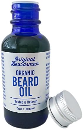 Best Beard Oil & Conditioner - Organic Jojoba & Argan with Cedar & Bergamot, Subtle Scent, Stop Itch, Eliminate Beard Dandruff, Soften Coarse Hair, Doesn't Clog Pores, 1 fl oz, Original Beardsman