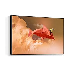 Framed Canvas Wall Art for Living Room, Bedroom Fantasy Idea Paintings Canvas Prints for Home Decoration Ready to Hanging - 16x24 inches