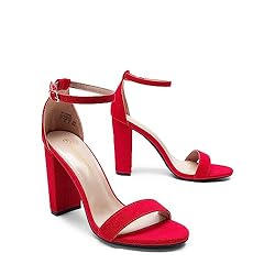 DREAM PAIRS Womens Hi-Chunk High Heel Pump Sandal