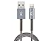 MOS Spring Lightning Cable Aluminum Heads, Spring Relief, Deep Grey, 6ft