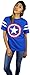 Marvel Womens Captain America Logo Varsity Football Tee Small Royal Blue/White