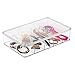 mDesign Plastic Divided Stackable Hair, Makeup & Jewelry Organizer Box with Hinge Lid for Bathroom Vanity Countertop - 5 Sections - Stores Hair Clips, Barrettes, Accessories - Ligne Collection - Clear