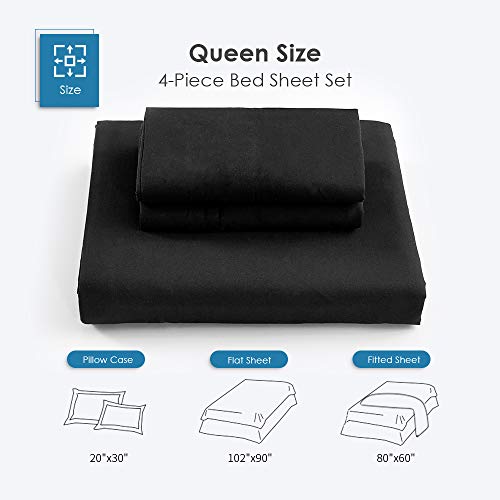 Agedate 3 Piece Brushed Microfiber Bed Sheets Set, Deep Pocket Bed