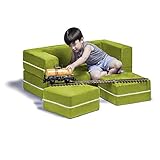 Jaxx Zipline Kids Modular Loveseat & Ottomans/Fold