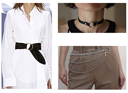 BIKICOCO 1.5 cm Metal O-Ring Buckle Connector Round Loops Non Welded for Bags Webbing Purse and Belt Straps, Gunmetal, Pack of 30