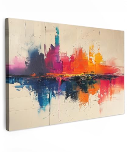 MuchoWow© Bilder Groß 120x80 cm XXL Wohnzimmer Deko Moderne Wandbild Kunstdruck auf Leinwand Bild Schlafzimmer über Bett Room Decor Geschenke Aquarell