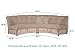 SunPatio Outdoor Crescent Curved Sectional Sofa Cover, 104