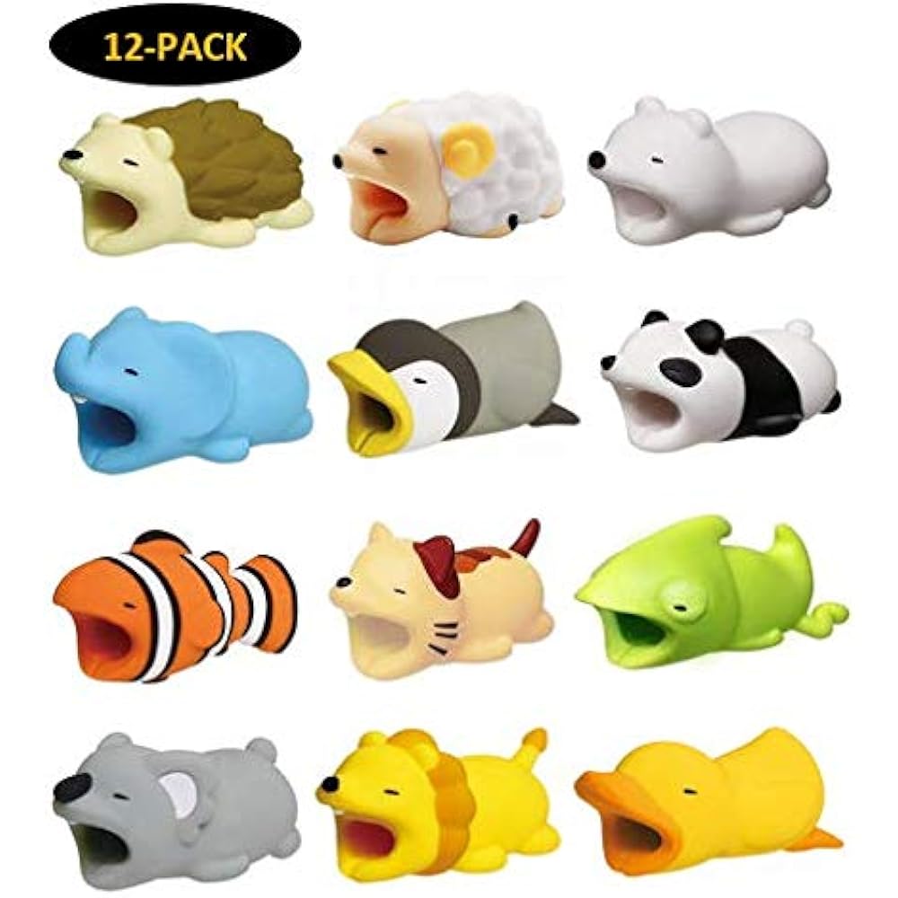 Animal Cable Charger Protector 12Pack Accessory Bites, Cute Pet