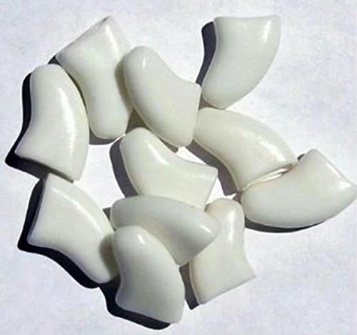 WandLee 20PCS Pet Dog Cat Soft Claws Nail Caps, Fashion Control Paws Tip Covers for Kittens Cats Puppies Dogs &amp; With Adhesive Glue - M -Ivory White