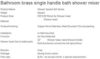Happy Shower Shower System Brushed Shower Faucet Set For Bathroom
