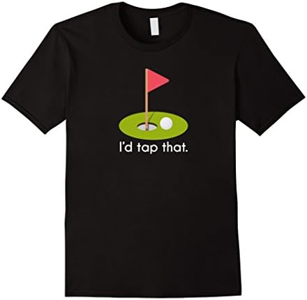 Men's Funny Golf Shirt - I'd Tap That XL Black