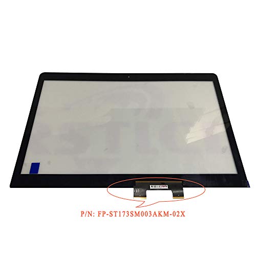 FirstLCD 17.3" Touch Screen Replacement Compatible for (HP) Hewlett-Packard Envy 17T-U100 17T-U110 17T-U200 Digitizer Glass Panel Sensor Lens (Black Cable)