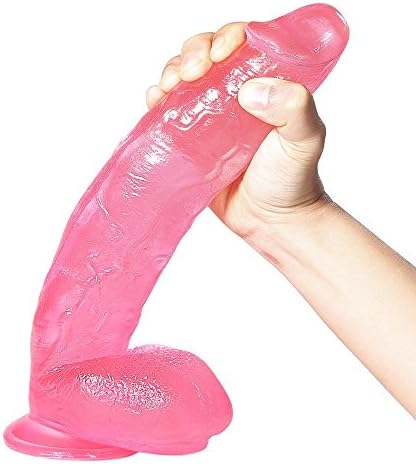 Realistic Silicone Great Toy New-Style Pink 12.2inch Long Handle massager (PINK)