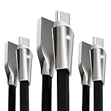 Alyee USB Type C Cable, (4FT 4FT 6FT 3Pack) w/ LED Light USB A to C Charging Cord Fast Charger for Samsung Galaxy Note 8, S8, S8 Plus, LG G6 G5 V30 V20, ZTE Blade Zmax, Google Pixel - Black