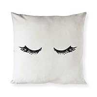 T&H Home Lovely Eyelash Throw Pillow Covers Pillowcases for Sofa Couch Cushion Covers Home Decor 24x24inch,two sides