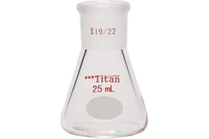 Adamas-Beta 1 Piece Glass Erlenmeyer Flask Conical Beaker Resistant 19/22 25ML Measuring Cup Chemistry Laboratory Glassware Thicken