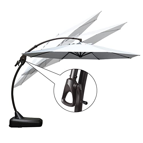 Grand patio Outdoor 12 FT Offset Umbrella, SUNBRELLA Fabric Canopy