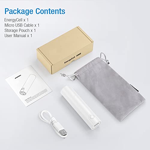 EnergyCell Portable Charger, The Lightest 5000mAh Power Bank with 2.4A