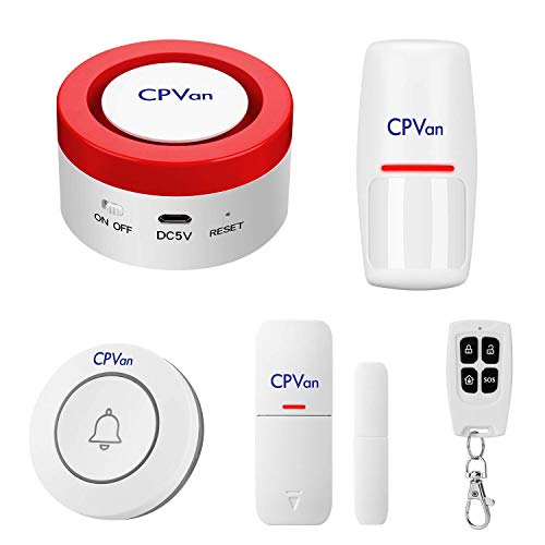 CPVAN WiFi Home Alarm System, Smart Alarm System Work with Aleax, DIY Burglar Alarm System for Home, Security Alarm System with Motion Sensor, Door Connect Sensor, Doorbell, Remote Control - Thumbnail 7