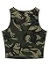 Joeoy Women's Summer Sleeveless Camouflage Print Casual Crop Tank Top Shirts-S