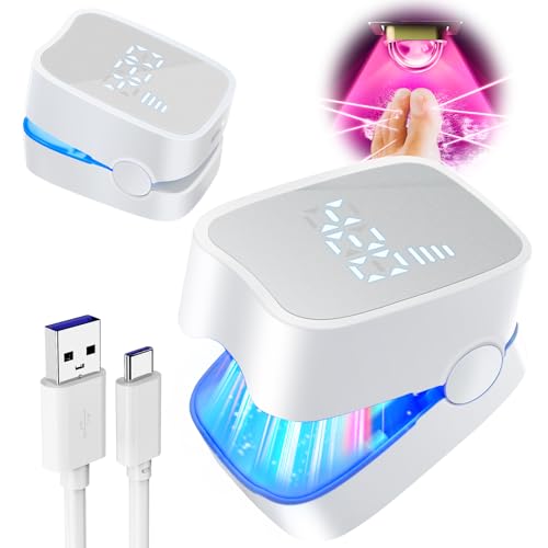 Next-Gen Nail Fungus Laser Device【21-day Fast-acting】Antifungal Laser【Kaltlicht-Technologie - Wohltuend mild】 PainFree Device With Time Display & Yellow Cuticle Oil Pen