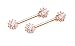 Pierced Owl 14GA Clear CZ Flower Cluster Nipple Barbells, Sold as a Pair (Rose Gold Tone)