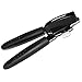 JoyFork Safety Stainless Steel Manual Can Opener, Heavy Duty Jar and Tin Lifter with Soft Grips Handle, Easy Turn Knob, Ergonomic Smooth Edge, Side Cutting Can Opener for Kitchen and Dining Black