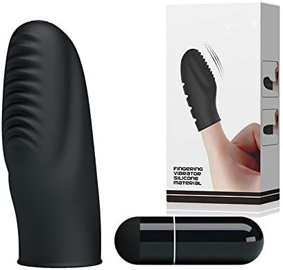 Shaell Black Silicone Wonderful Finger Massager Stimulation Vibrating Waterproof Body Massager Toys [Ship from USA Directly]