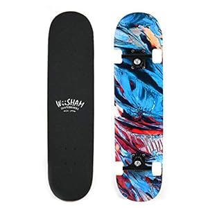 WiiSHAM Skateboards for Beginners,31*8 inches Complete Skateboards for Kids,Boys,Girls and Adults,7 Layer Maple Wood…