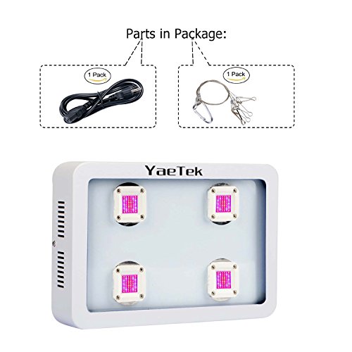 YaeTek X4 COB 1200W LED Grow Light Full Spectrum Grow Light for Greenhouse and Indoor Plant Flowering Growing (White/Blue) (White)