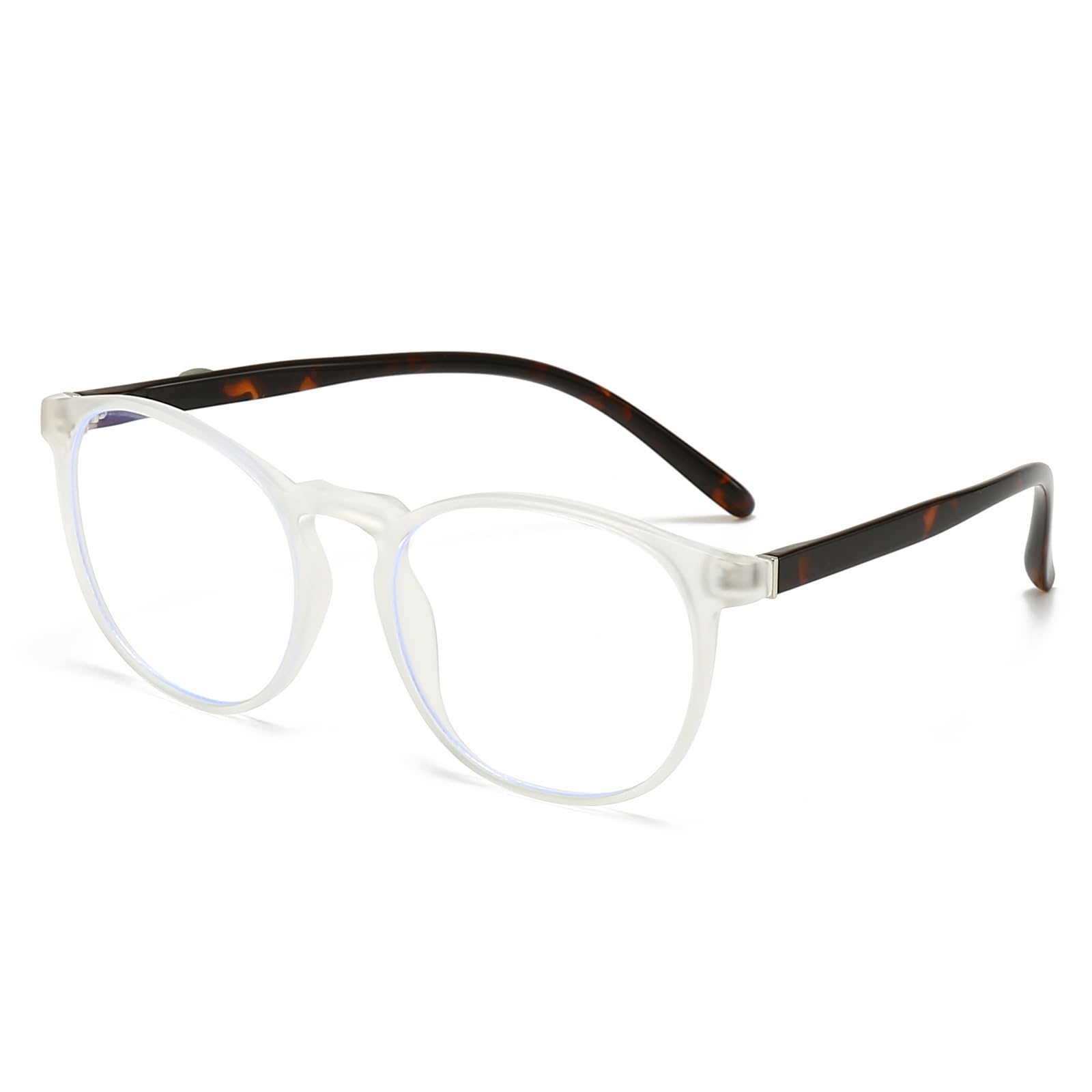 CNLO Blue Light Blocking Glasses,Computer Glasses,Anti Eyestrain, Lightweight Frame Eyeglasses,Men/Women…, Sand White Leopard Print Legs, 65-15-135