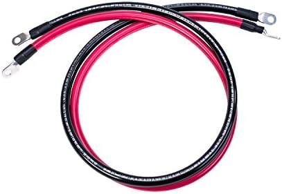 Spartan Power Battery Cable 5 Foot 1/0 Gauge AWG Wire Set 5/16" M8
