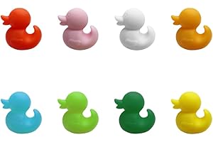 Sewroro 8pcs Cartoon Duck Cable Clips Self Adhesive Wire Holders Flexible Silicone Cable Wrappers Desktop