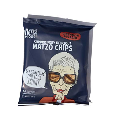 Matzo Chips, Variety Pack of Snack Bags (Everything, Salted, Cinnamon Sugared) from The Matzo Project, Kosher, Vegan, Nut-Free, No Trans Fat, Nothing Artificial, 1oz, Pack of 12